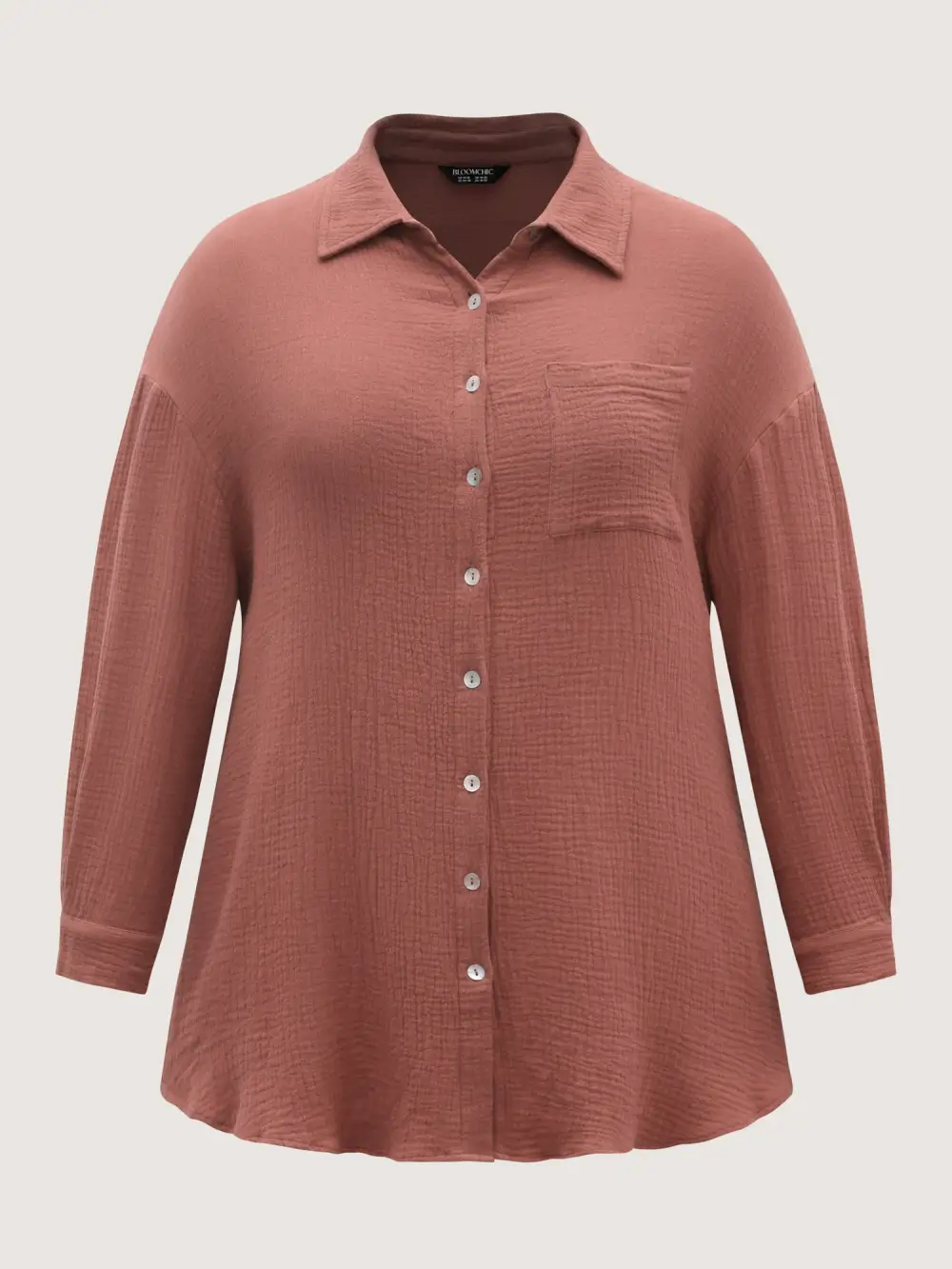 Pure Cotton Long Button Down Jacket