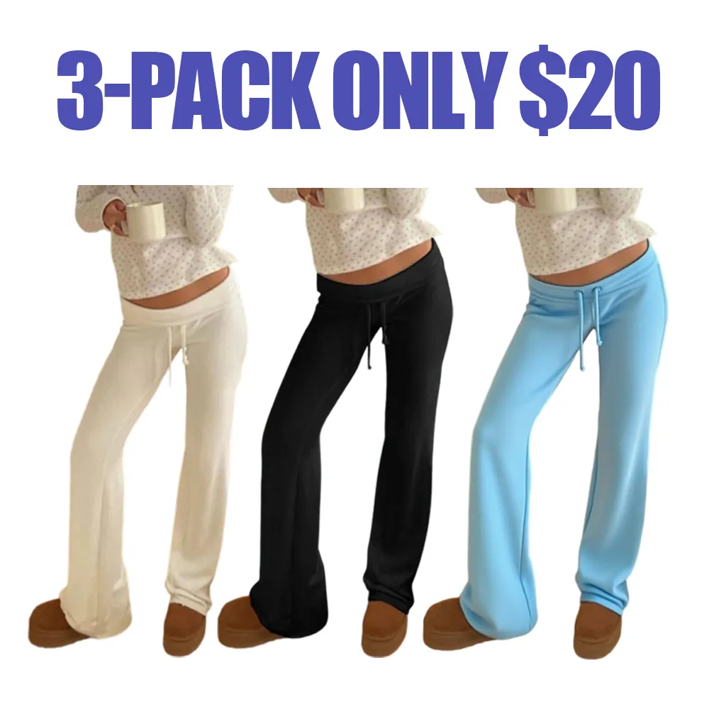 Women's Solid Adjustable Drawstring Waist Straight Leg Pants, Minimalist Flattering Pants for Women, Fashion Casual Chic Fitted Drop Waist Trousers for Daily Outdoor Casual Wear