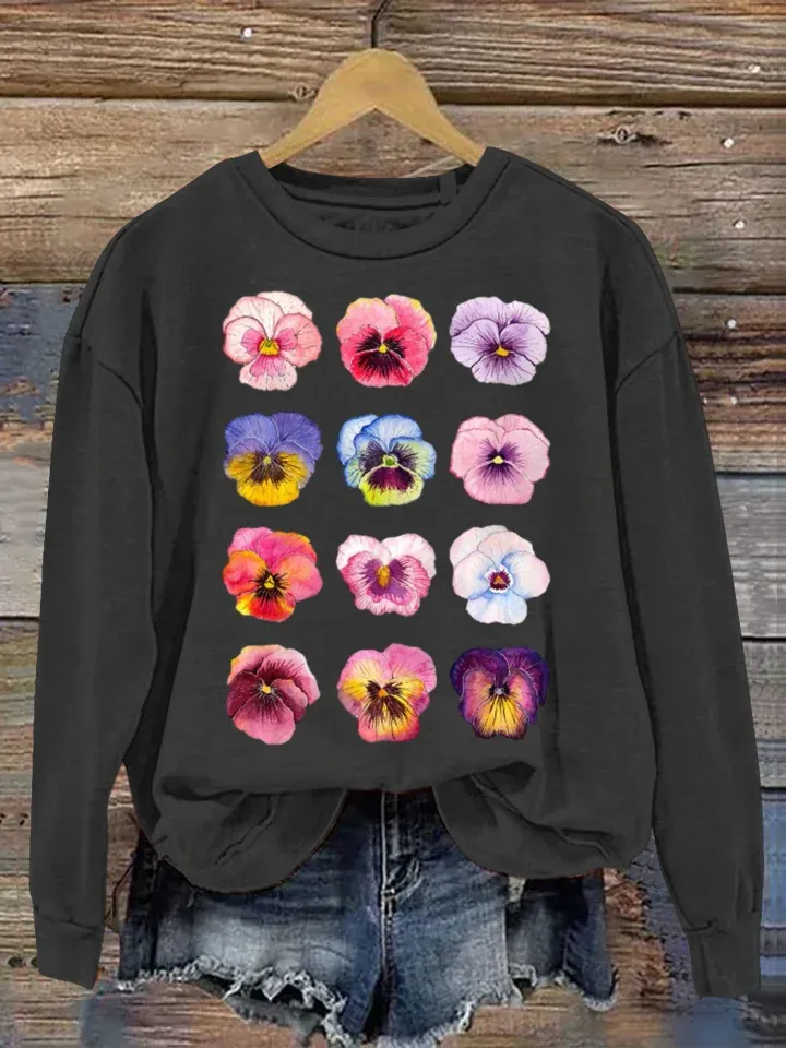 Women's Purple Alzheimer Awareness Print Casual Hoodie Sweatshirt