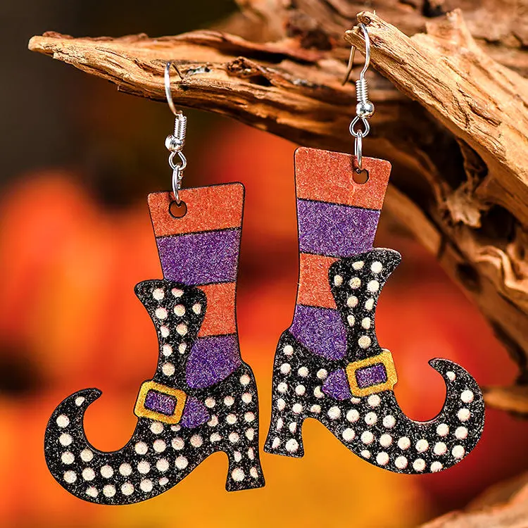 Halloween Witch Legs Earrings