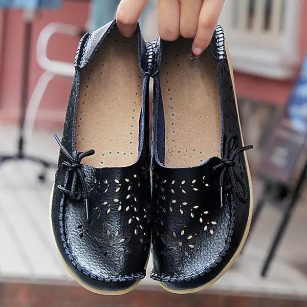 New Hollow Leather Casual Shoes