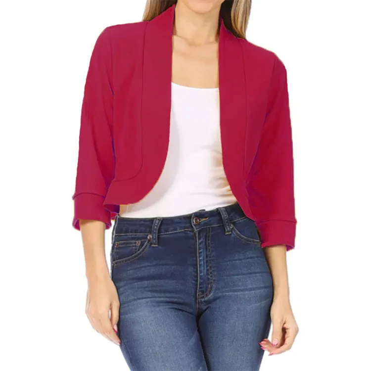 New women's tops Solid color jackets Small suits