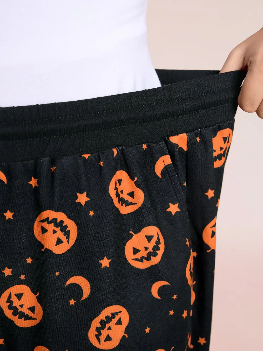 Pumpkin Halloween Drawstring Jogger Pants