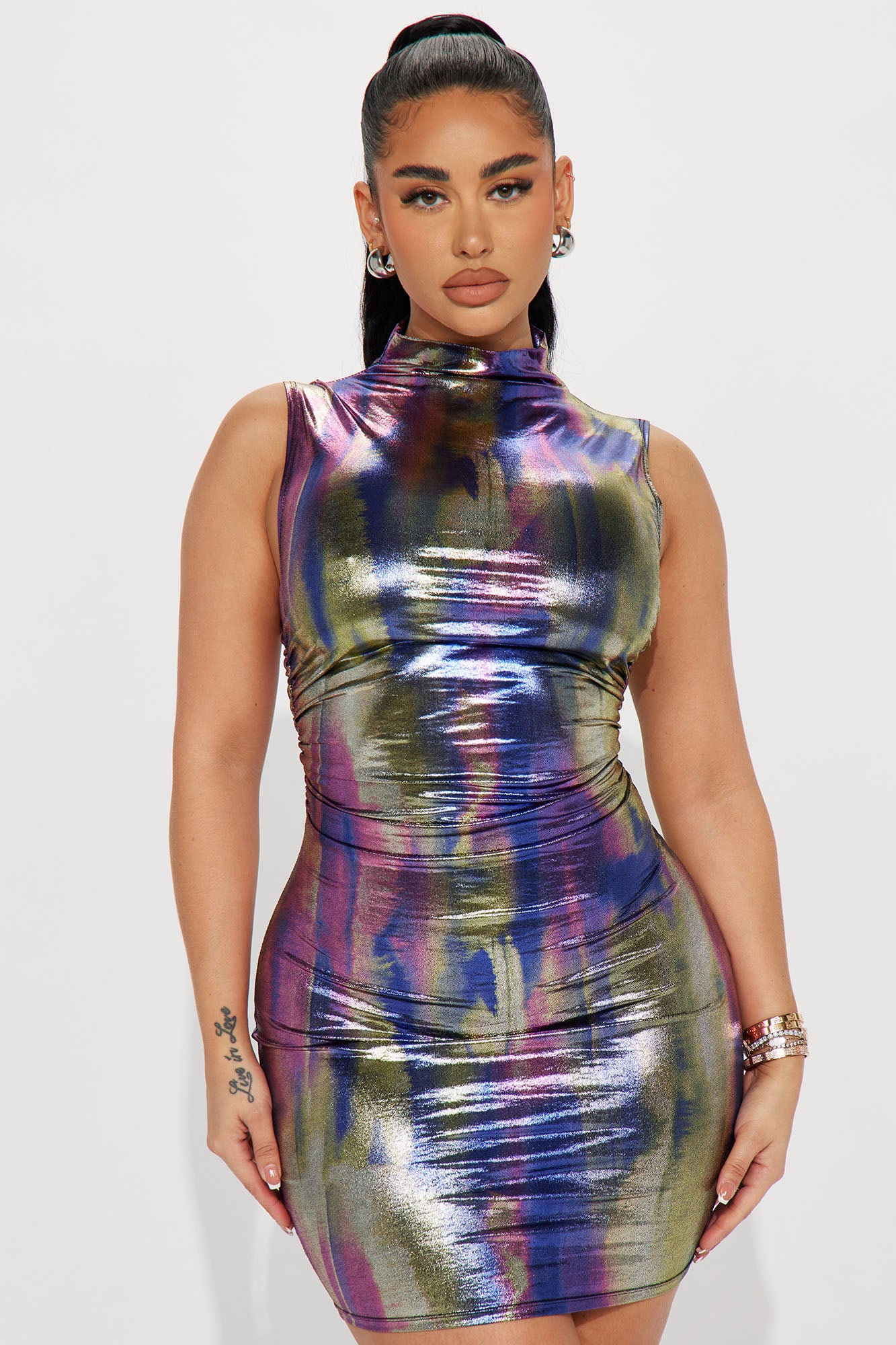 Laurie Sleeveless Mini Dress - Multi Color