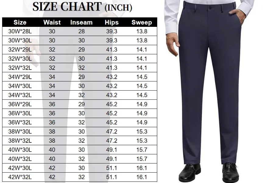 Men's Golf Pants with Expandable Waist