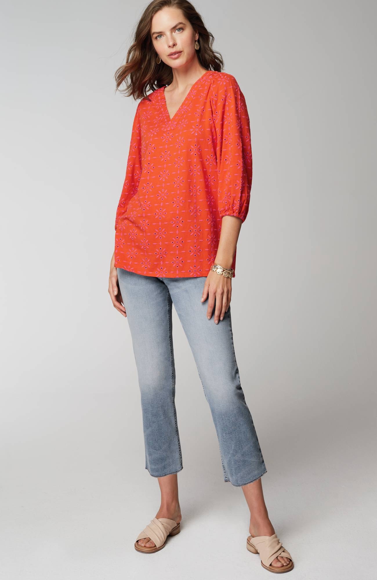 High-Rise Fringe-Hem Crops