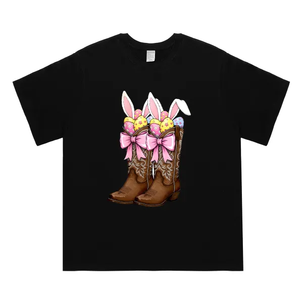 Cowboy Boots Easter Coquette T-Shirt