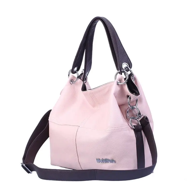 2021 new solid color stitching women's bag