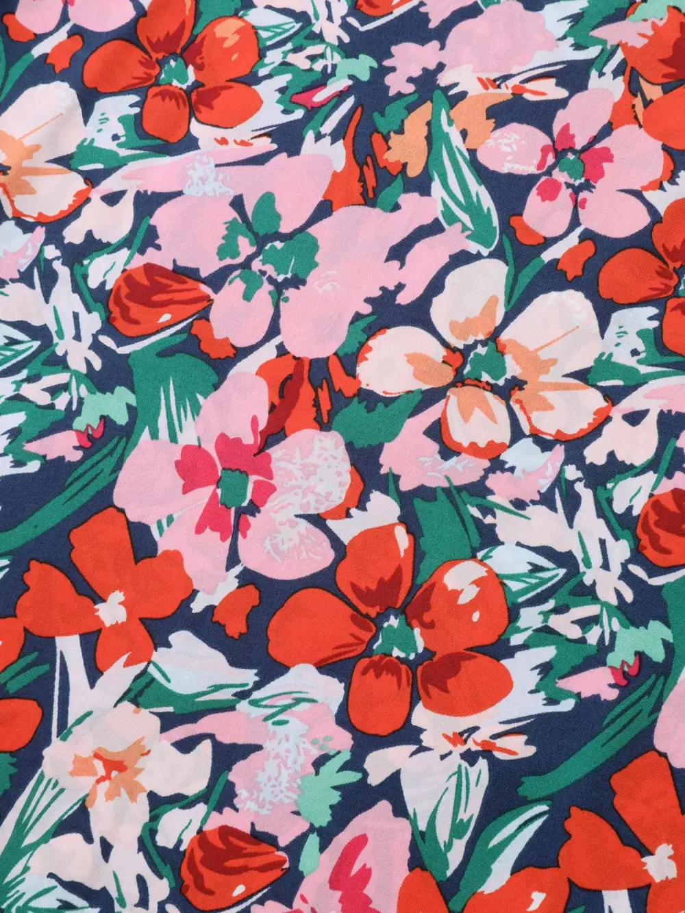 Groovy Floral Print Ruffled Layered Sleeve Blouse