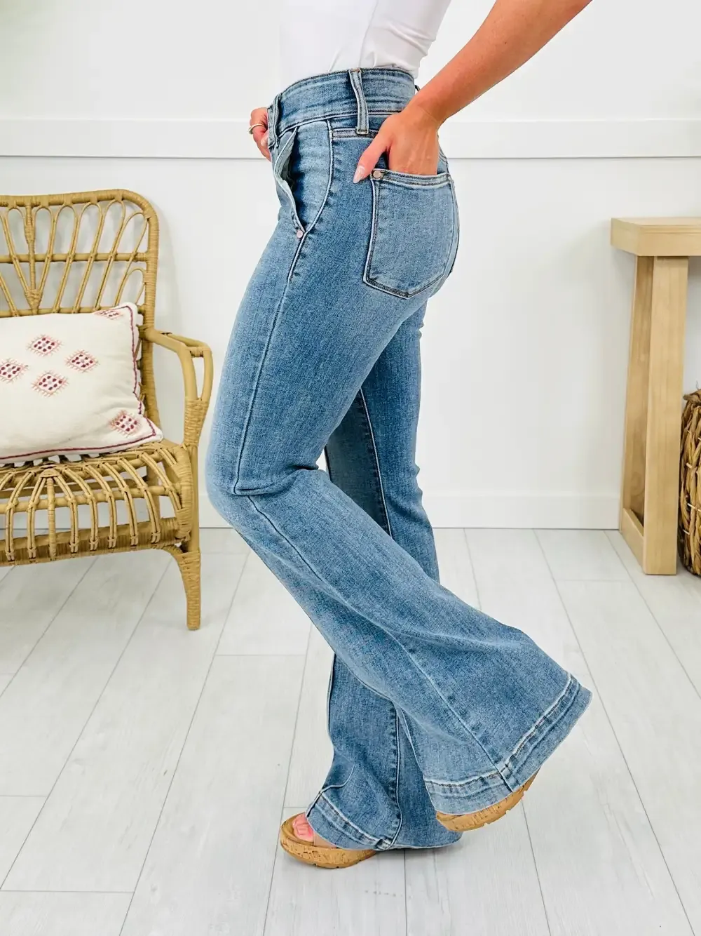 Judy Blue Stop and Stare Flare Jeans
