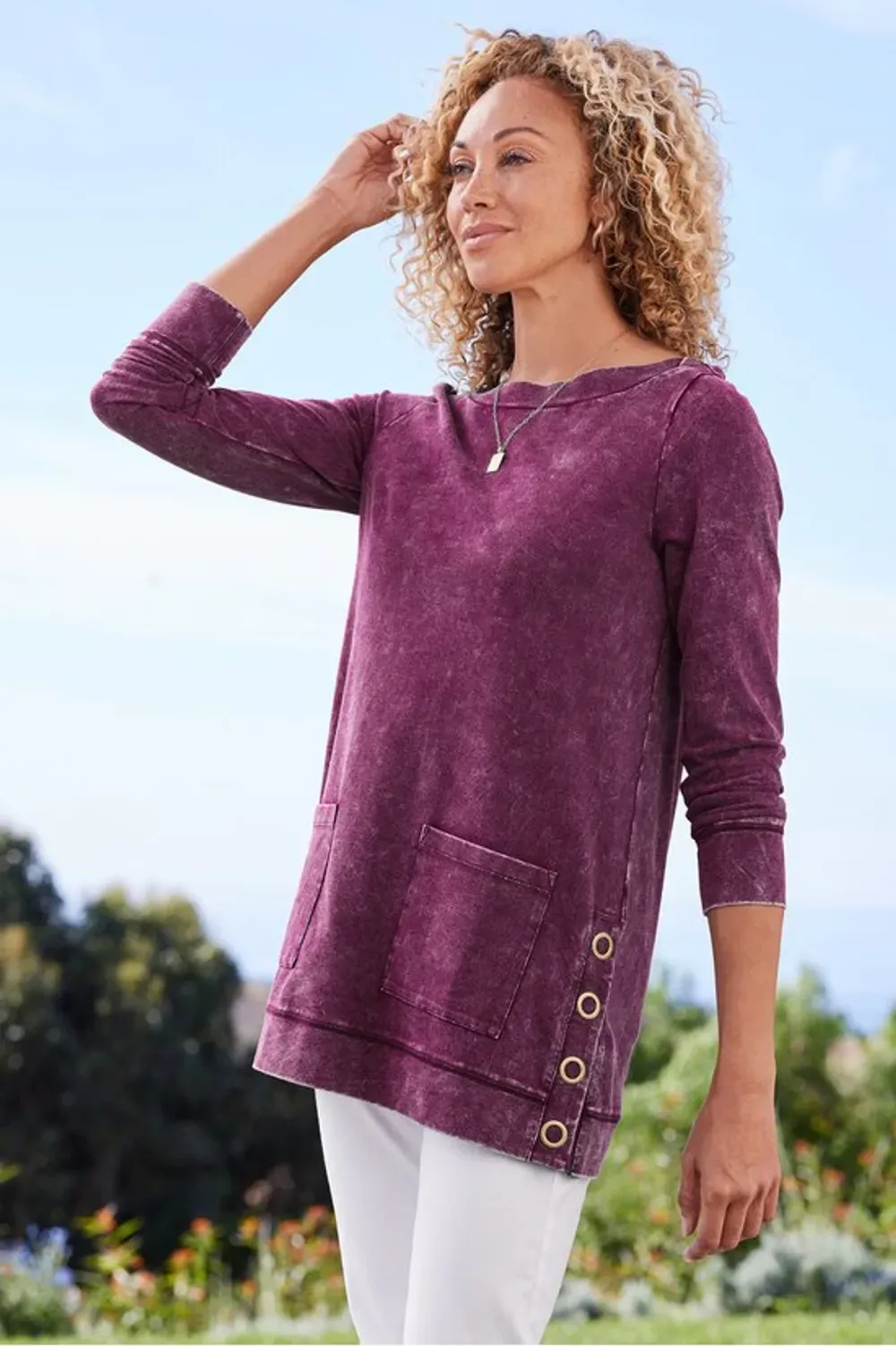Colorful Washed Make It Snappy Tunic