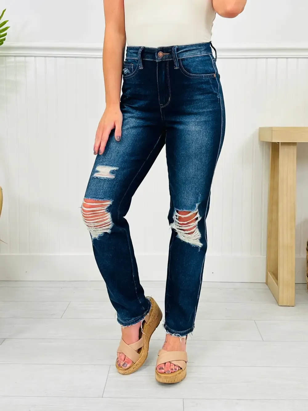 Judy Blue On Top Of The Trend Straight Jeans