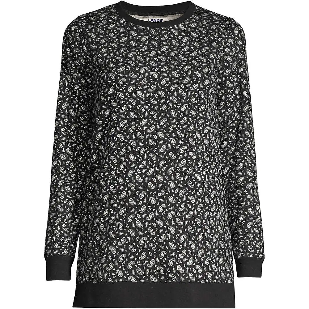 Women's Petite Serious Sweats Crewneck Long Sleeve Sweatshirt Tunic