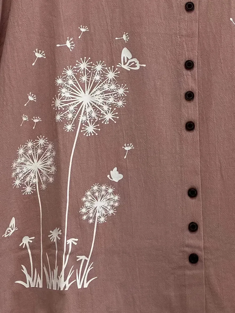 Women's Plus Dandelion Print Tee, Short Sleeve, Casual, Round Neck, Plus Size