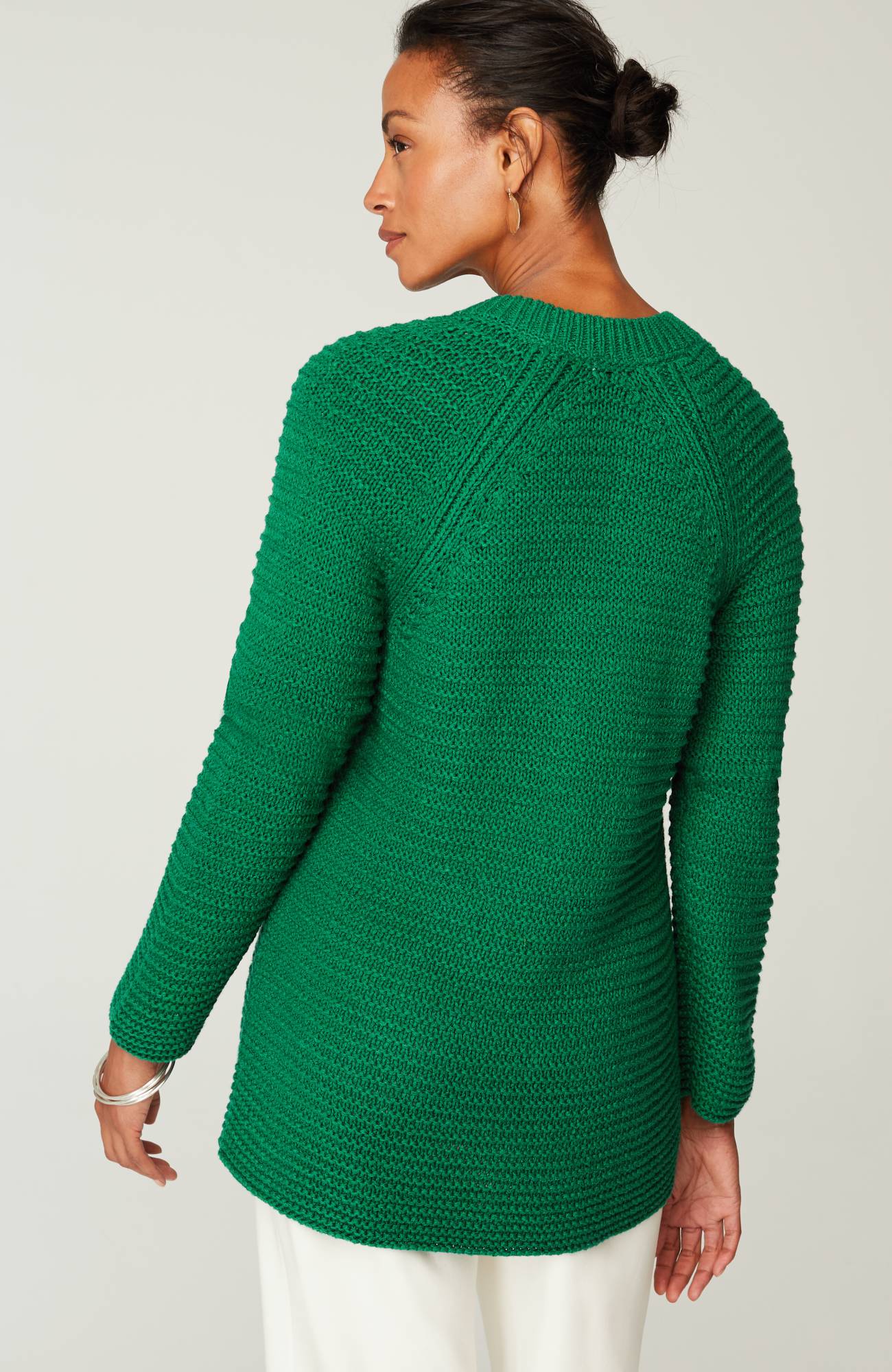 wearever textured split-neck sweater