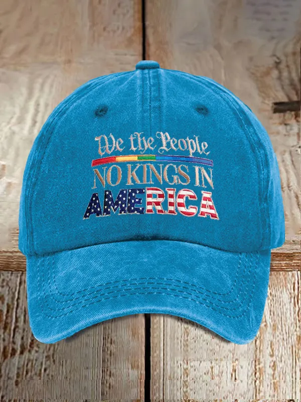 Retro We The People No Kings In America Print Baseball Cap