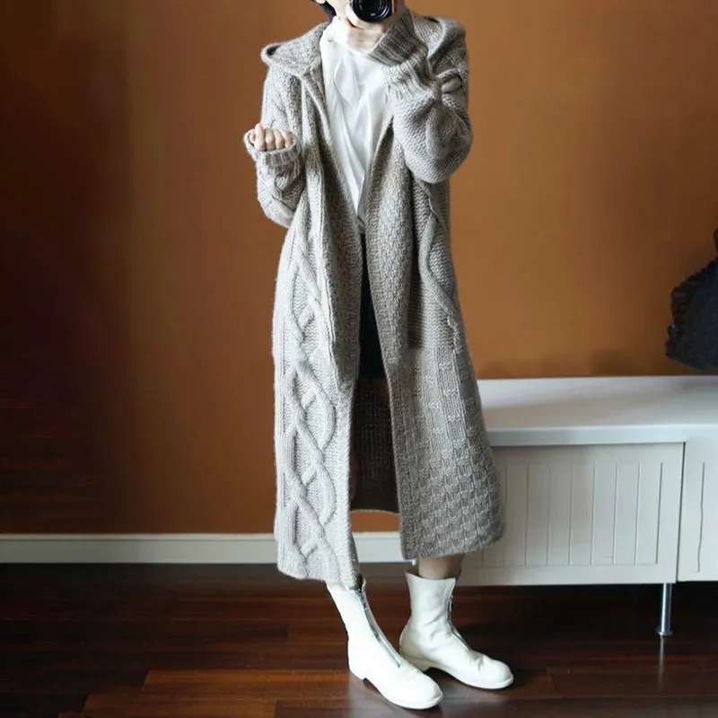 Loose Twist Coarse Sweater Cardigan