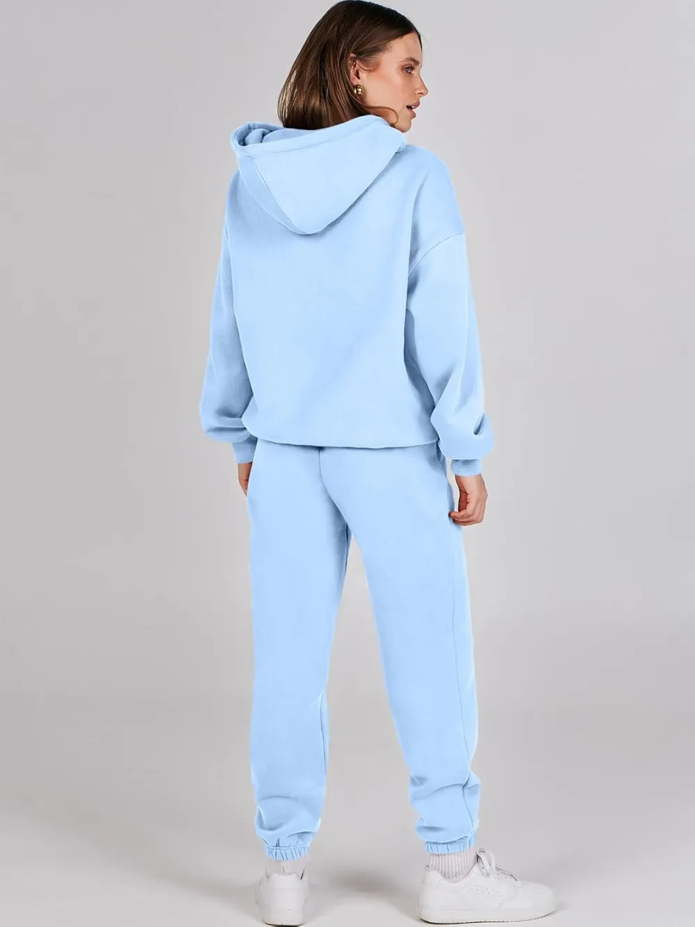 (Clearance Sale $1.99⚡) 2024 Women's Fall Oversized Casual Hoodie Two Piece Sweatshirt Jogging Pants Sweatshirt Set