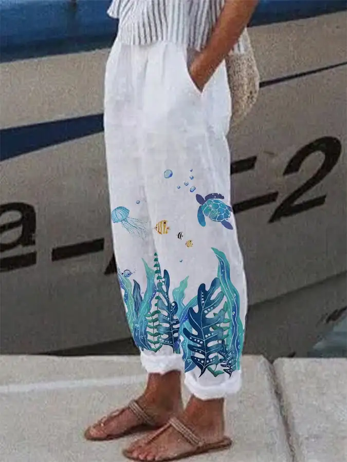 Cotton Turtle Pocket Lounge Pants