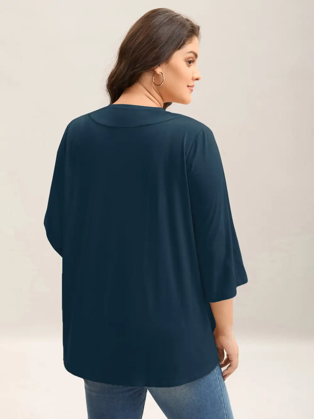 Lotus Hem Curvy Kimono Cover-Up