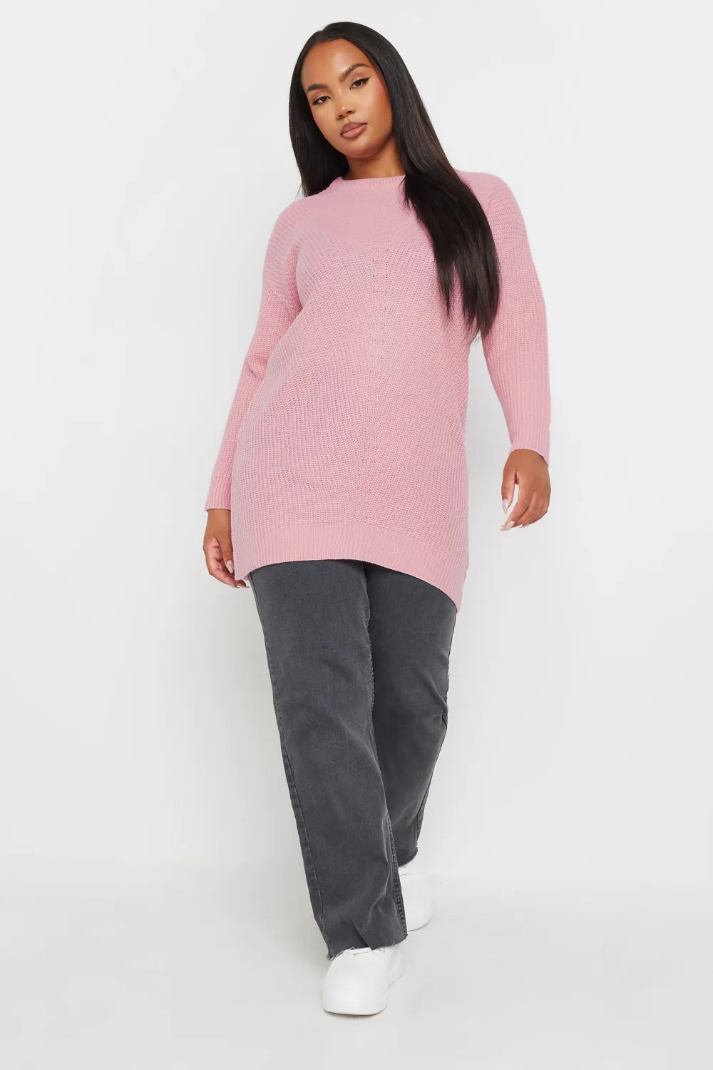 YOURS Curve Pink Essential Knitted Jumper