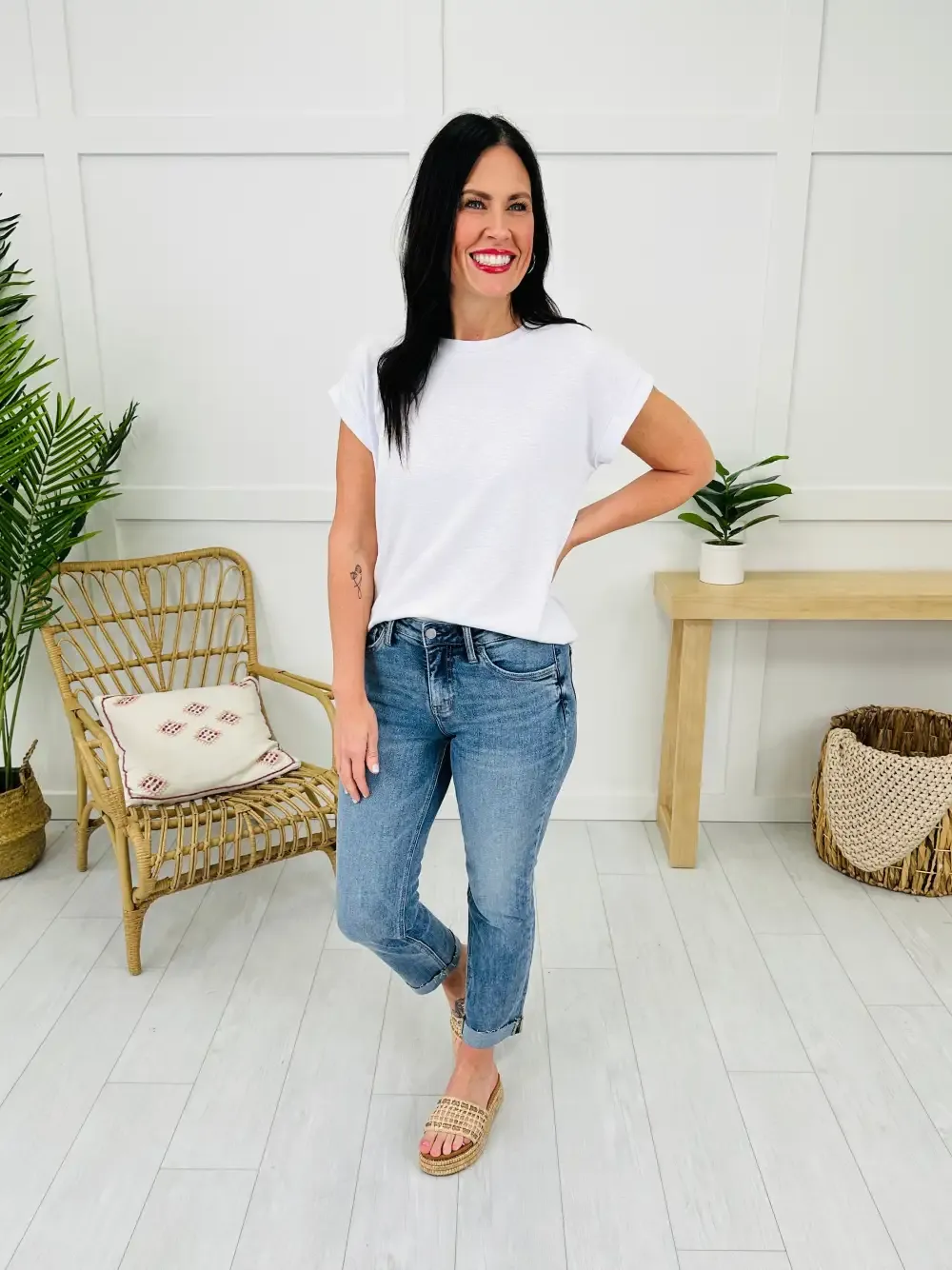 Stick With You Tummy Control Boyfriend Jeans