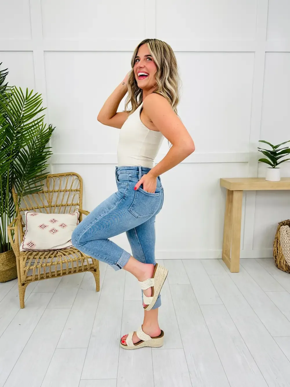 Dreaming of Summer Tummy Control Capri Jeans