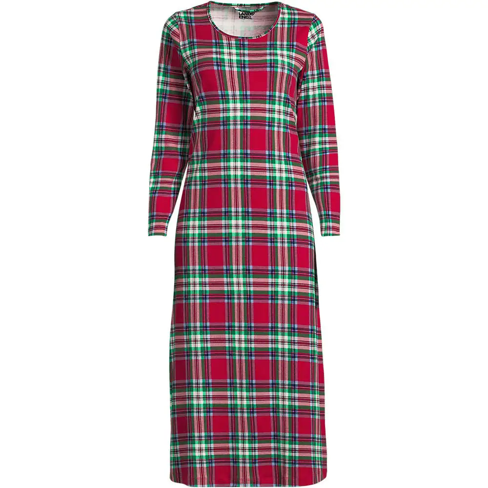 Women's Cotton Long Sleeve Midcalf Nightgown