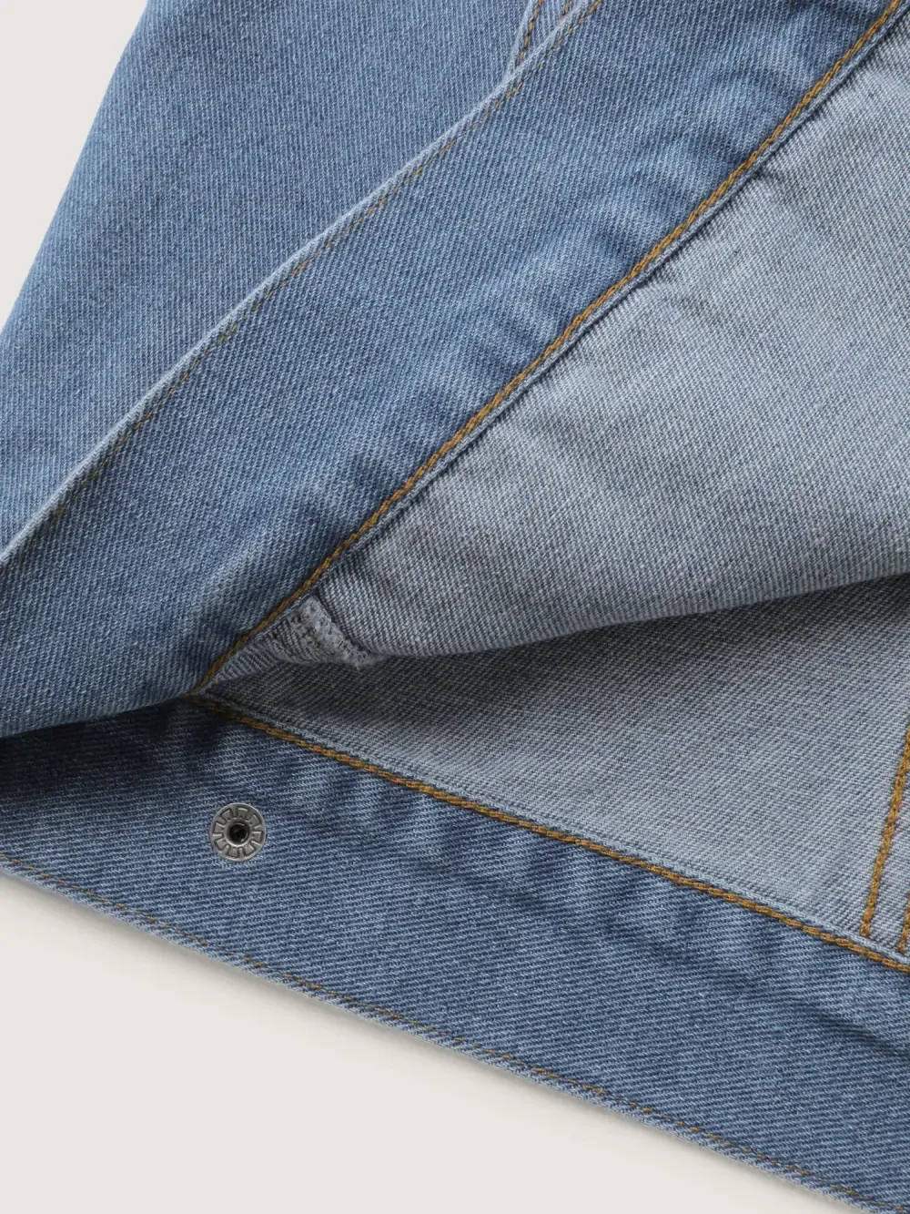 Denim Chest Flaps Cropped Jacket