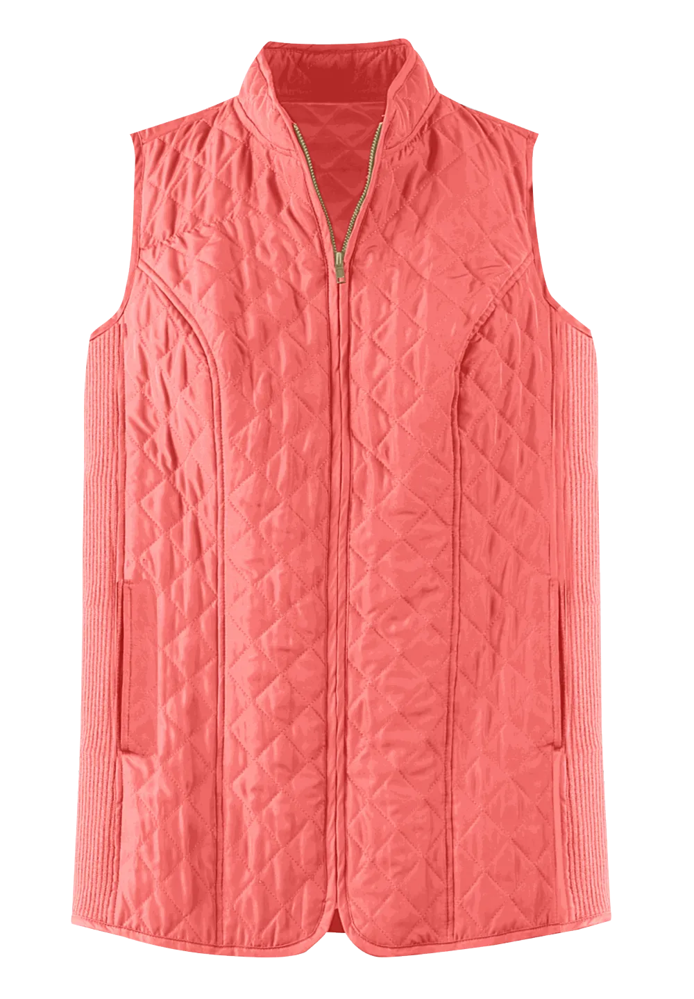 Zip-Front Quilted Vest
