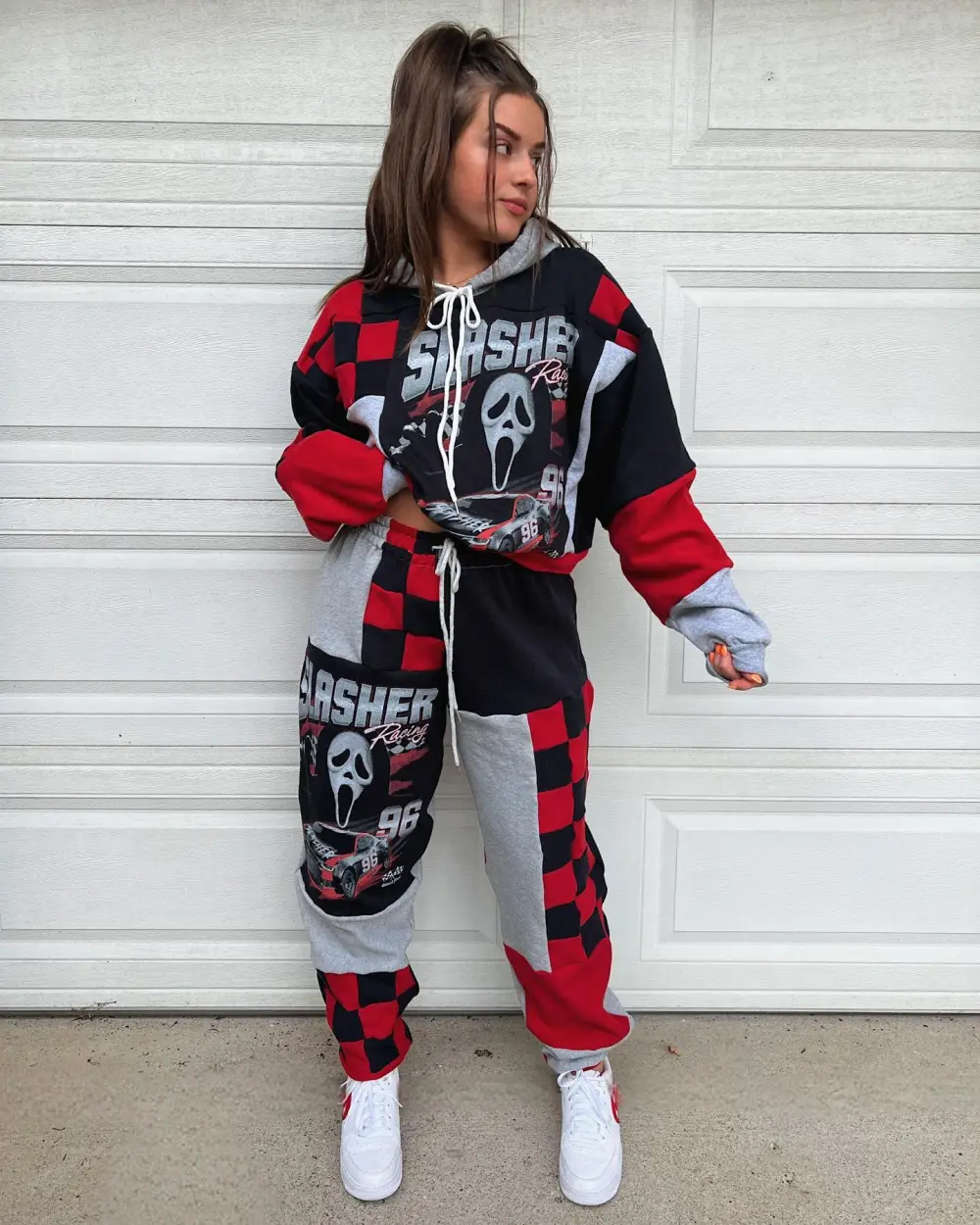 Grey 2 piece set tops and bottoms how perfect and cozy piece for your Halloween day