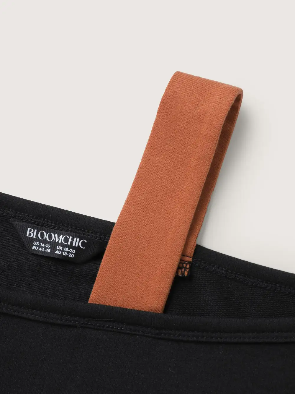 Leopard Print Colorblock One-Shoulder Sweatshirt