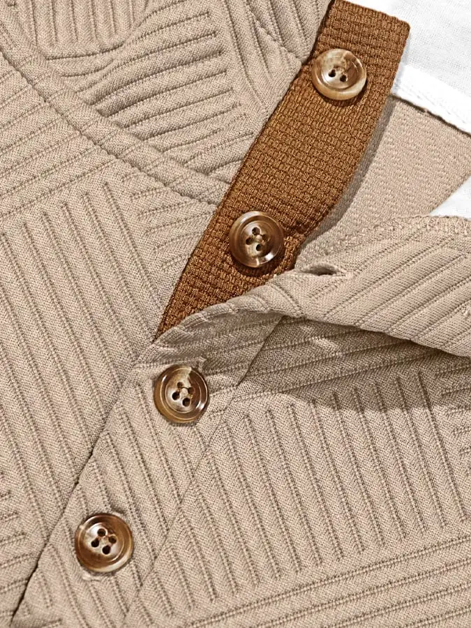 Men's Retro Comfort Warm Textured Fabric Design Sweatshirt