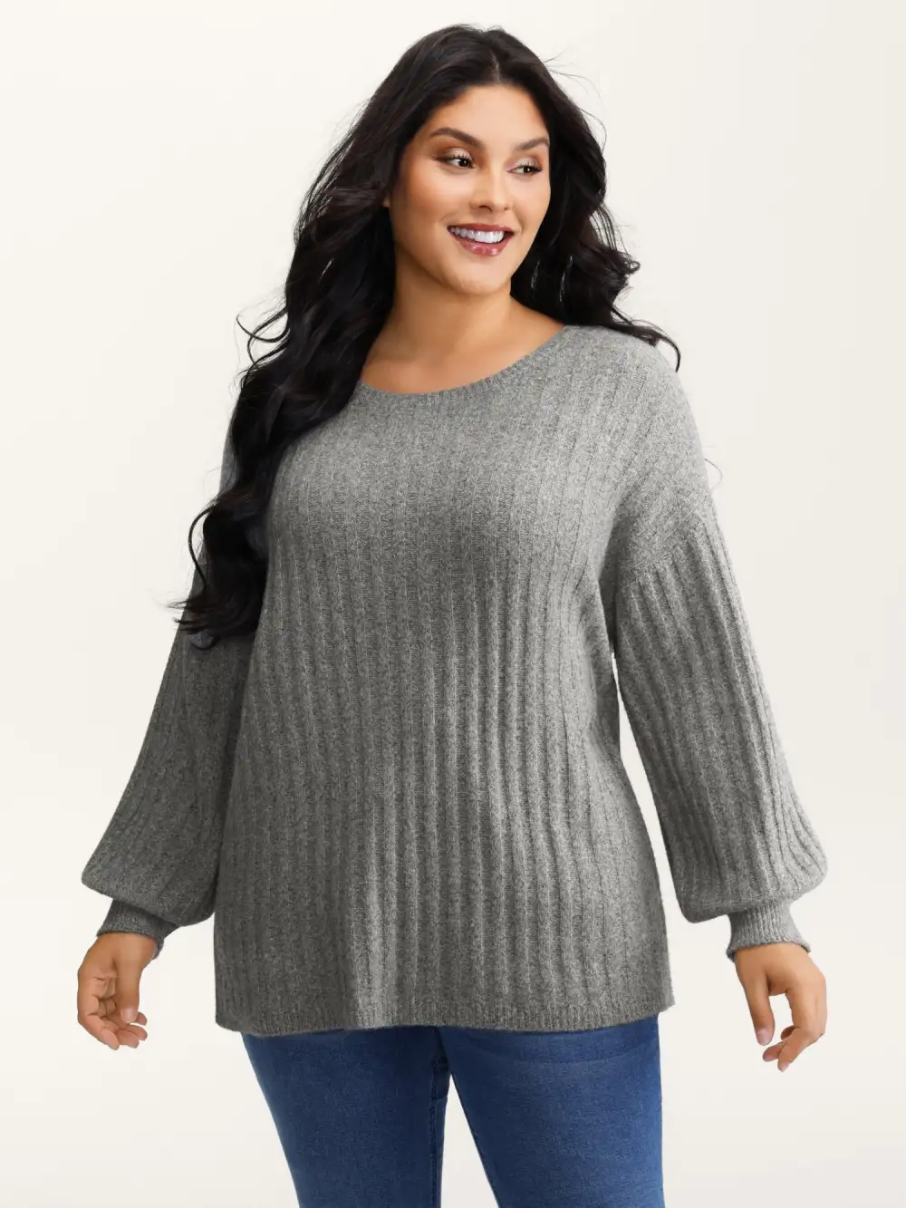 Back Bow-Tie Ribbed Texture Pullover