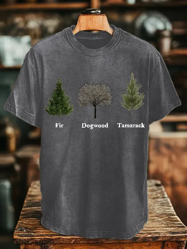T-Shirt Neutral Tree FDT Cotton Multi-Color Wash T-Shirt Pure Cotton Round Neck Short Sleeve