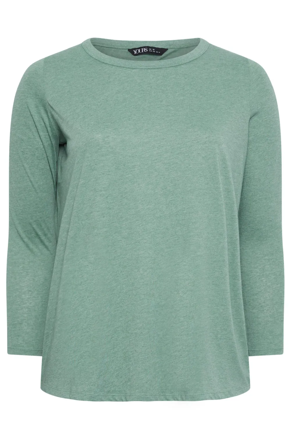 YOURS Curve Black Cotton Long Sleeve T-Shirt