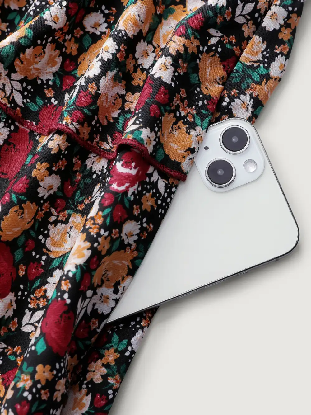 Floral Shirred Layered Skirt Mini Dress