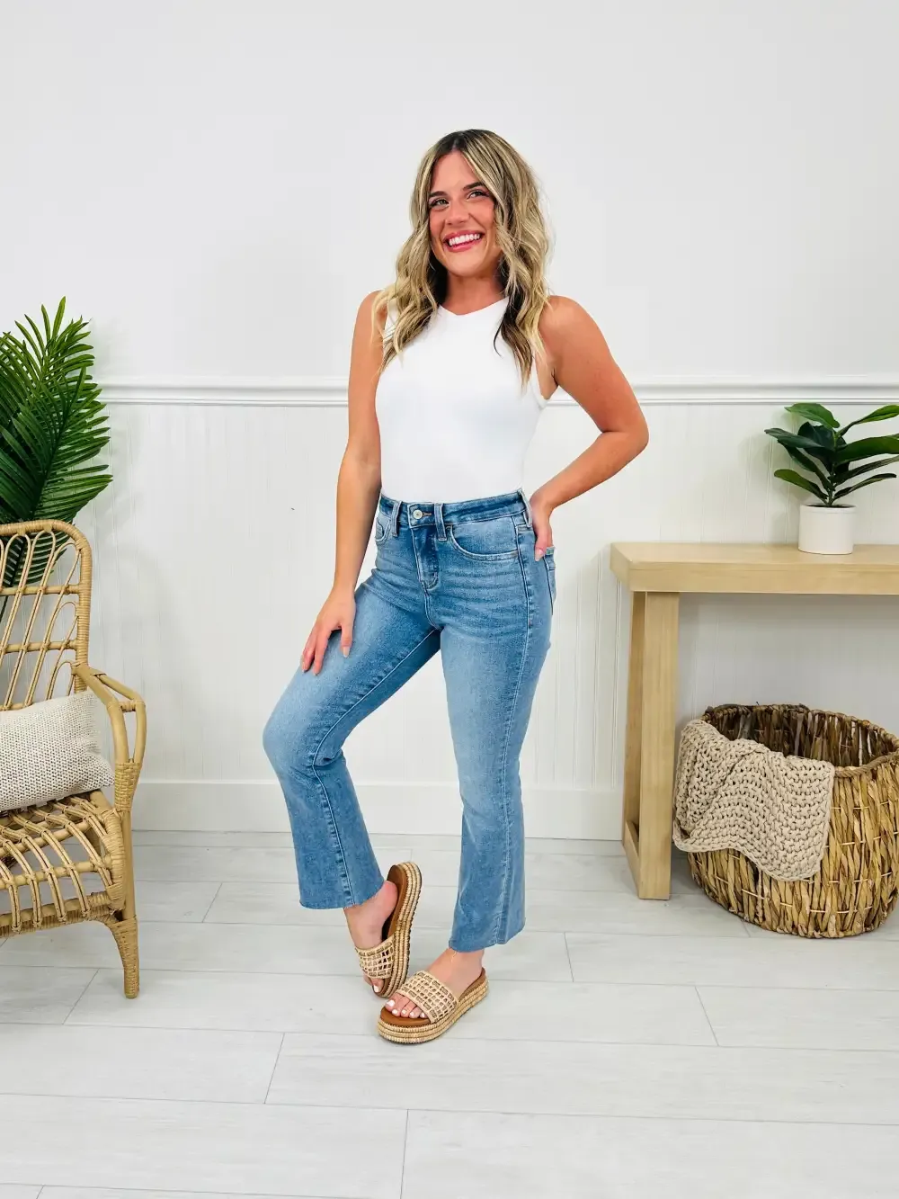 All I Need Tummy Control Butt Lifting Kick Flare Jeans