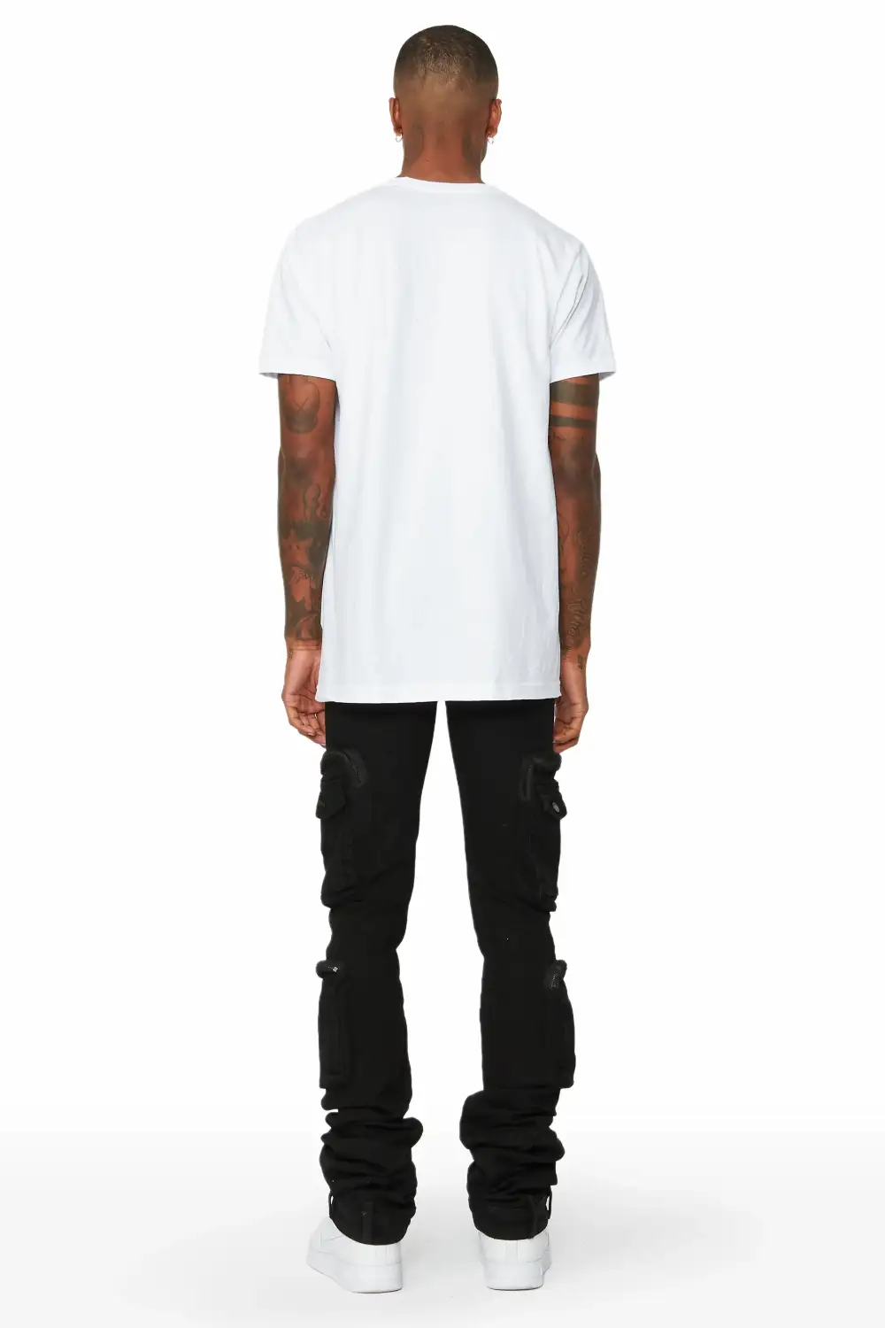 Sutton Black Super Stacked Flare Jean