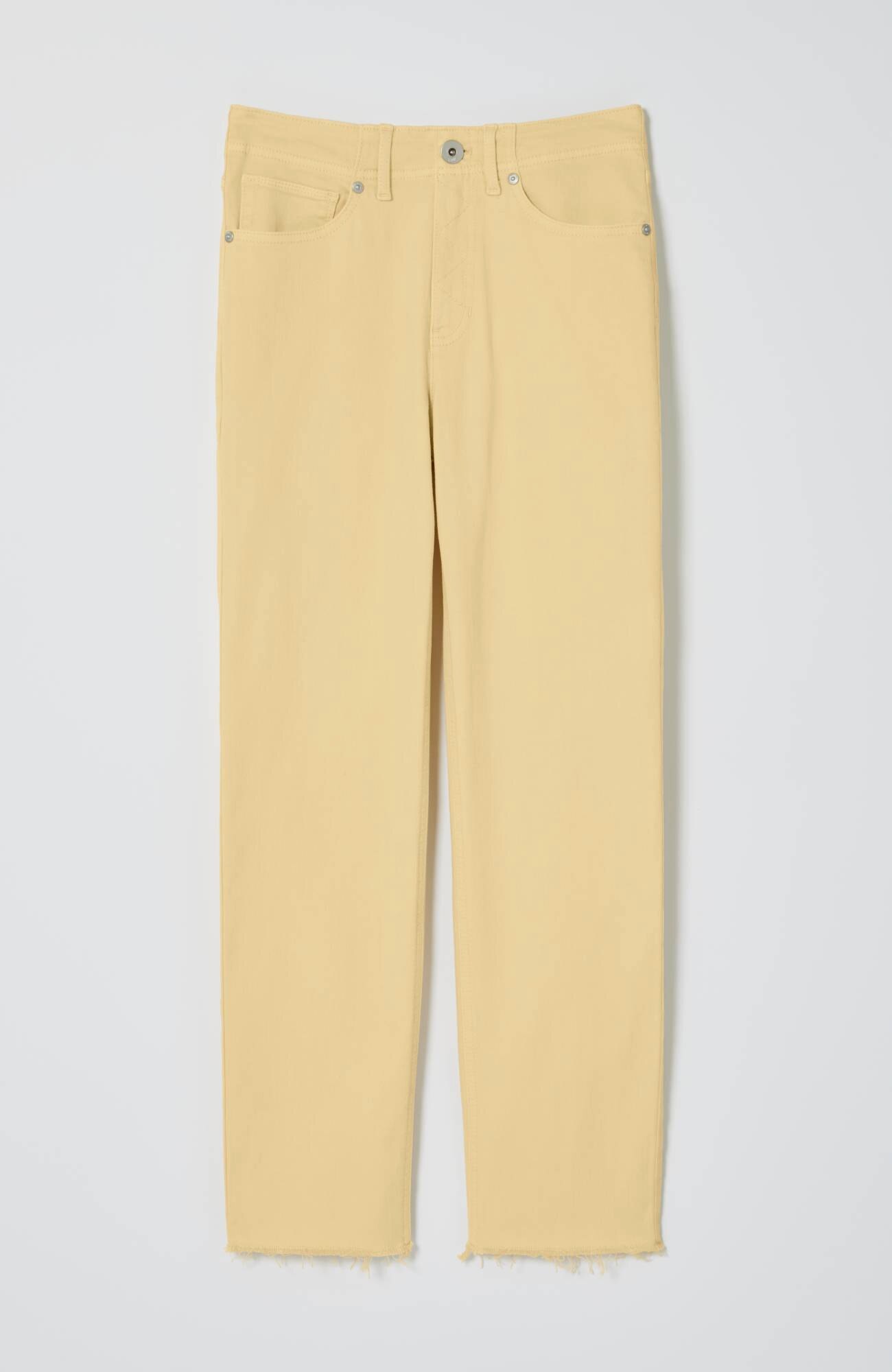 High-Rise Fringe-Hem Crops