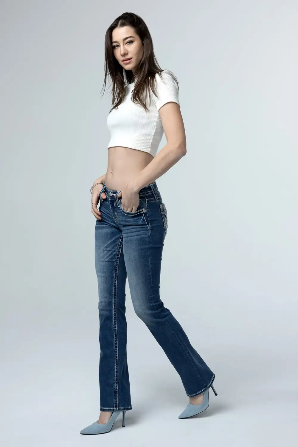 Paisley Peekaboo Bootcut Jeans
