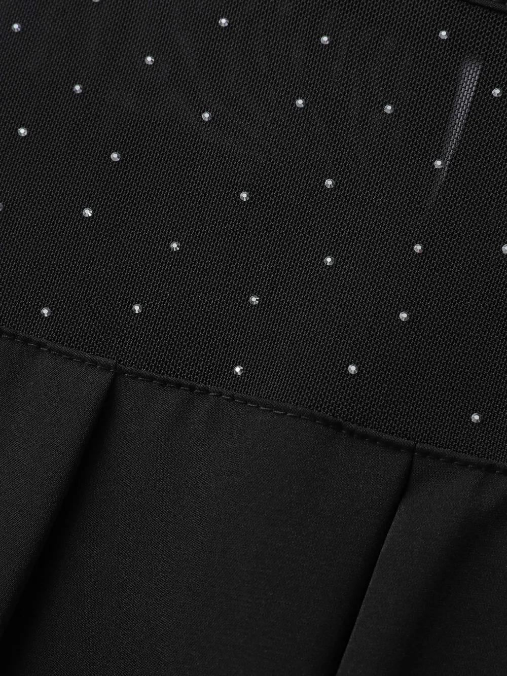 Hotfix Rhinestones Sheer Blouse