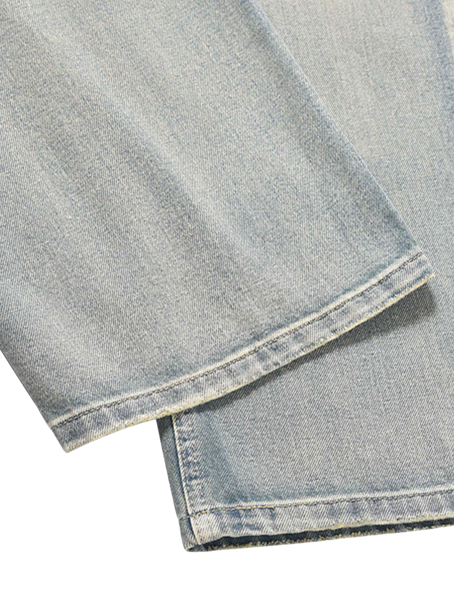 Washed And Worn Loose Jeans - 1953