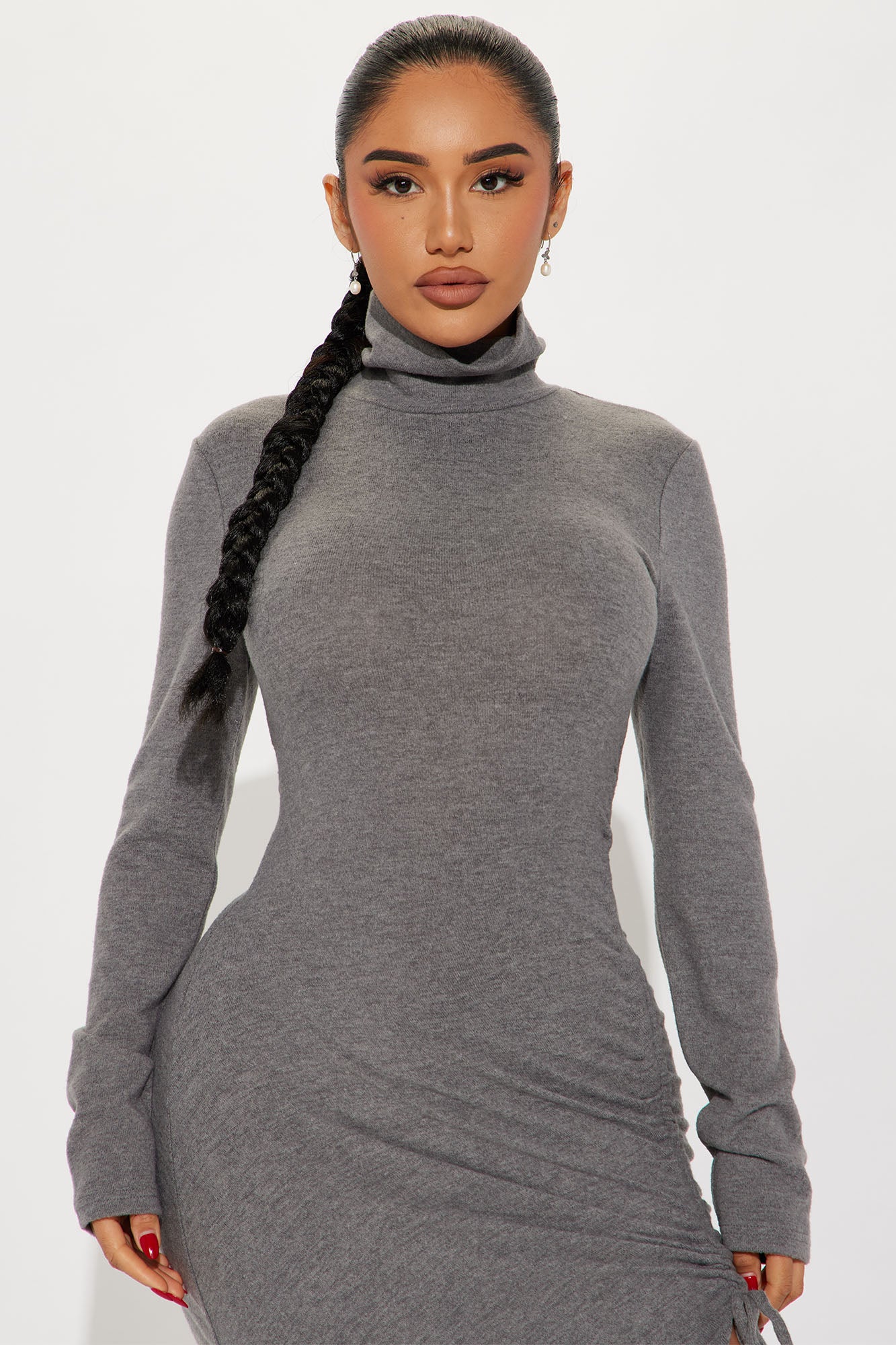 Zydney Midi Dress - Charcoal