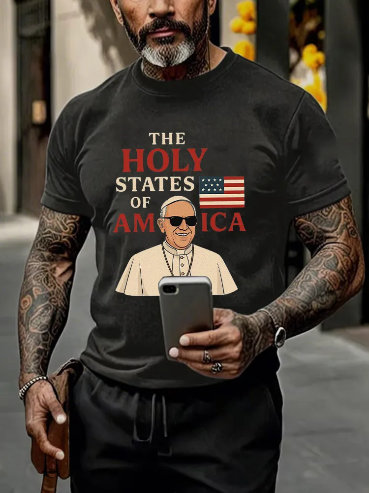 Men'S The Holy States Of America Printed T-Shirt