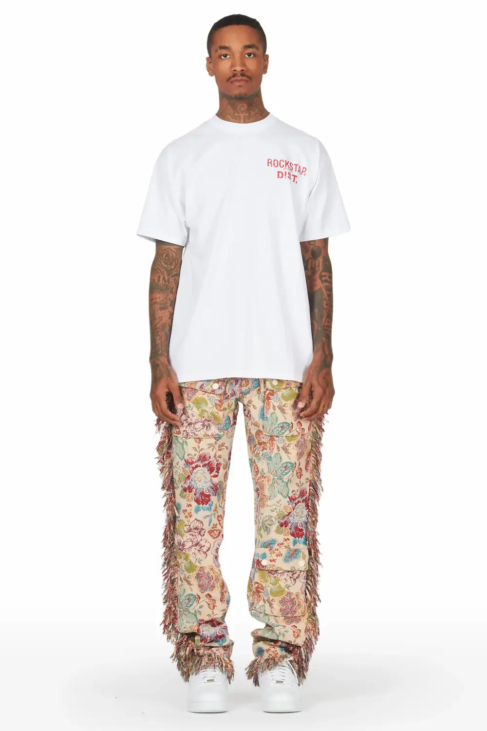 Carus Red/Beige Tapestry Pants