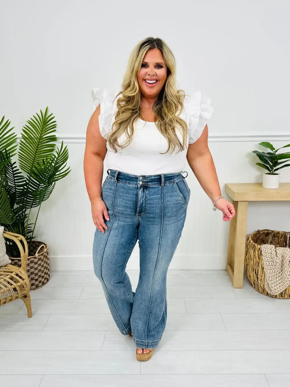 Judy Blue Stop and Stare Flare Jeans