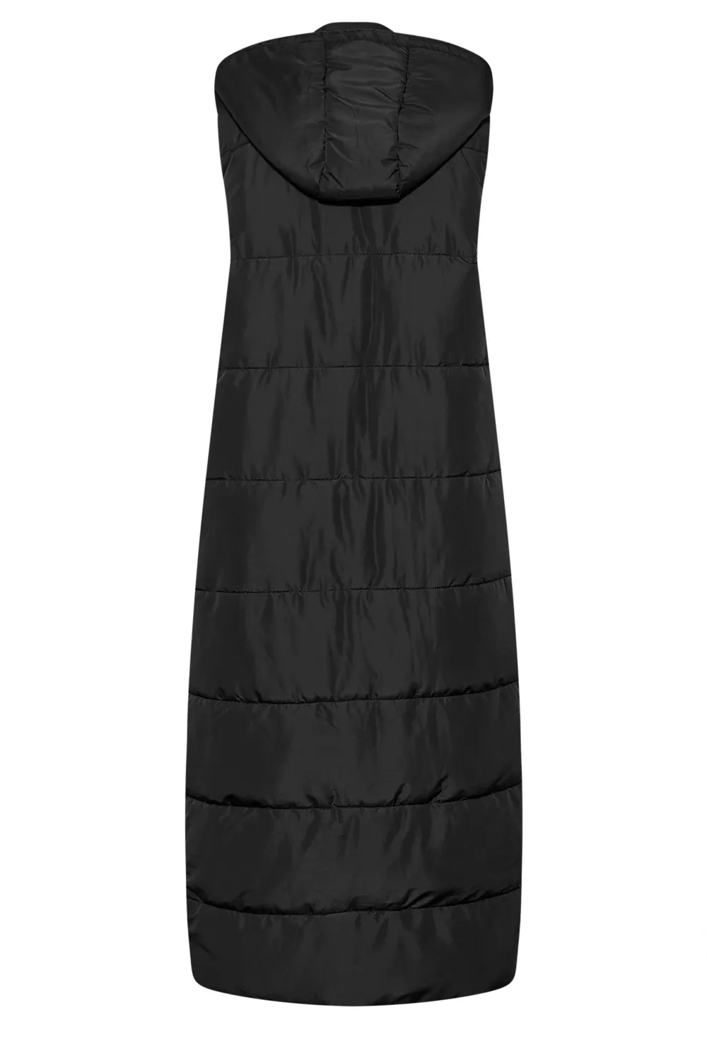 LTS Tall Black Midaxi Puffer Gilet