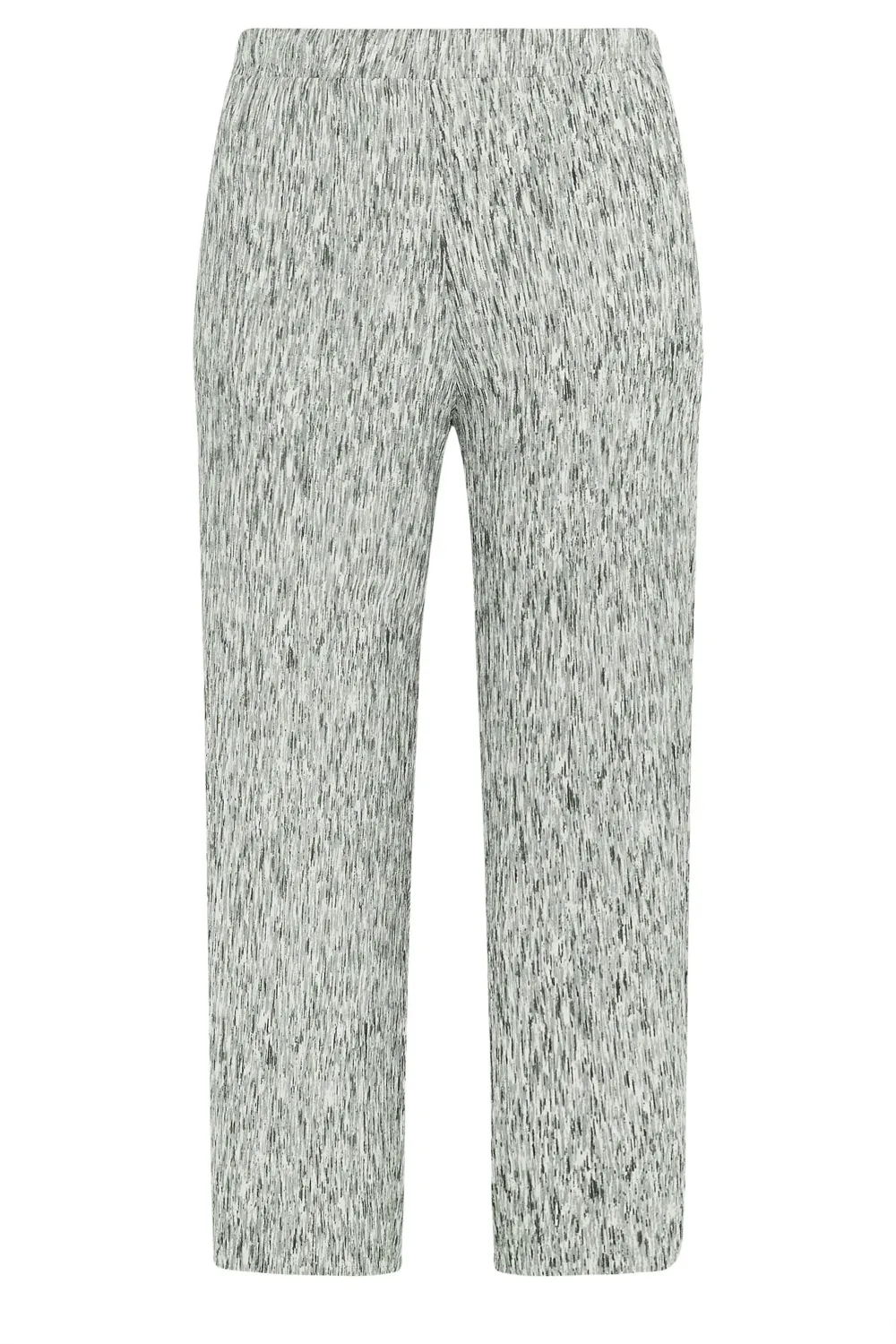 YOURS Curve Blue Abstract Print Textured Wide Leg Trousers