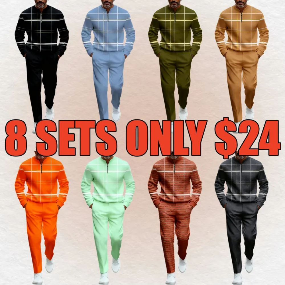 Men's 2-piece lightweight business casual sportswear